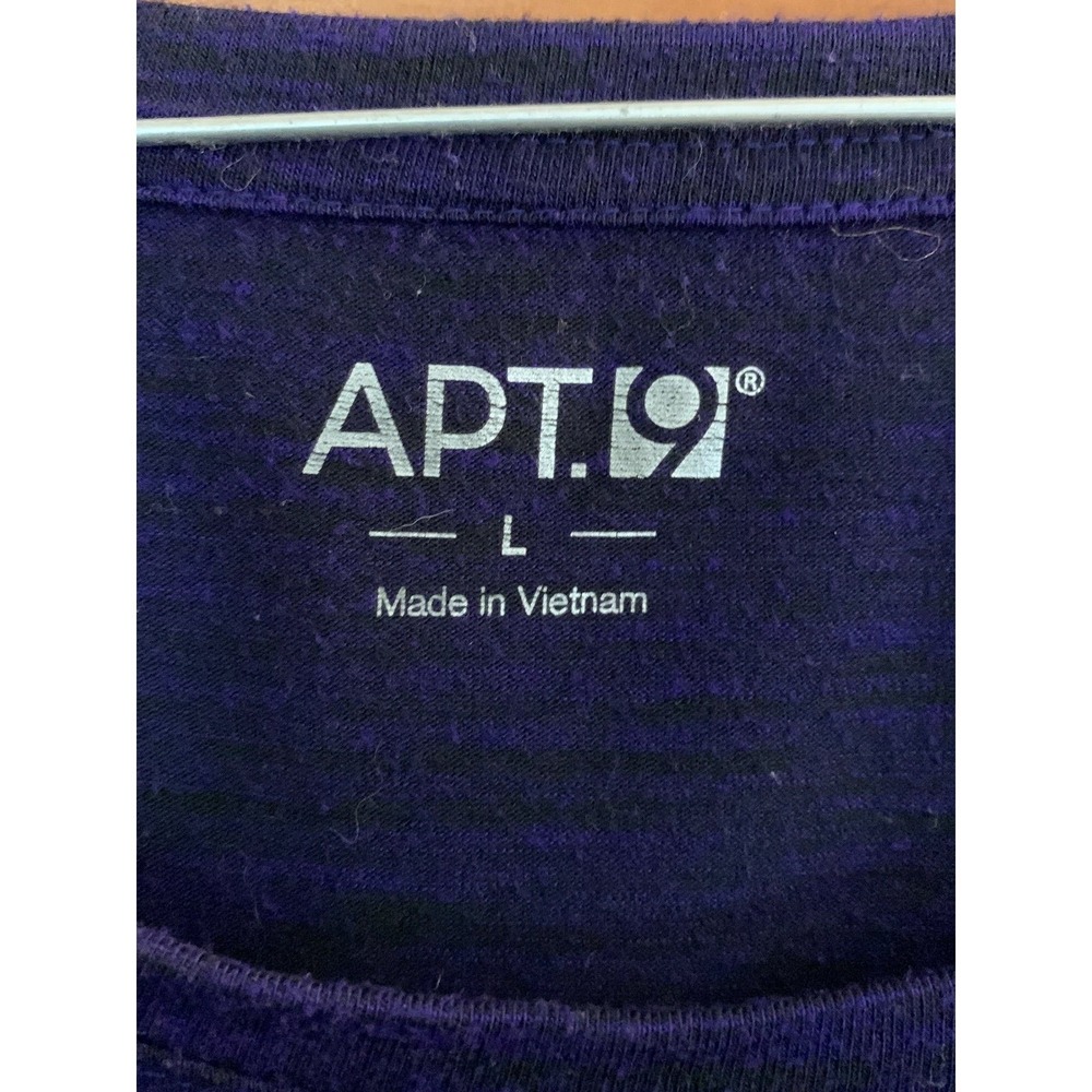 APT. 9 Womens Casual T Shirt Dress,‎ Purple/Black Heathered Comfy Large - Picture 2 of 2